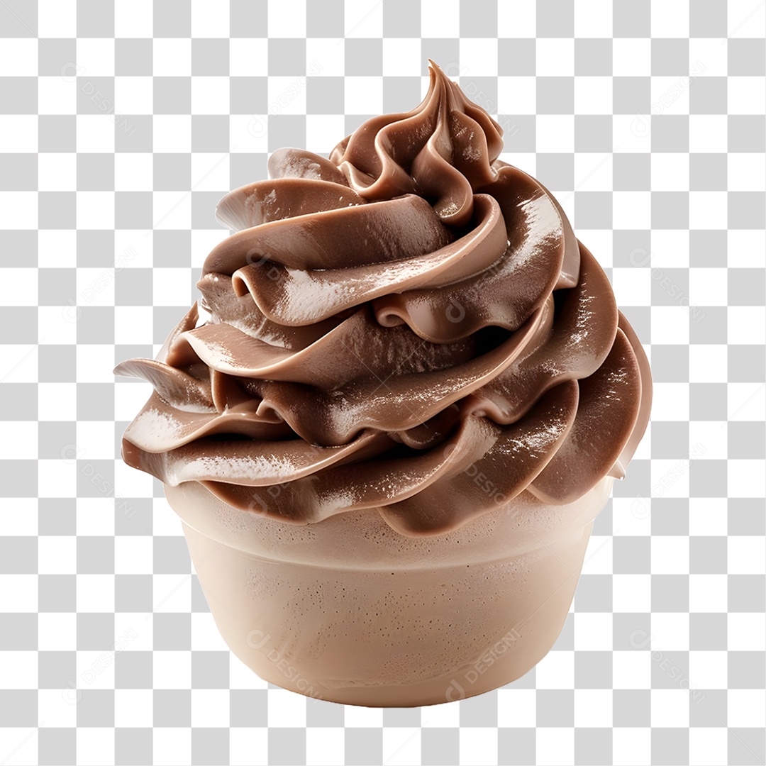 Cupcake de Chocolate PNG Transparente