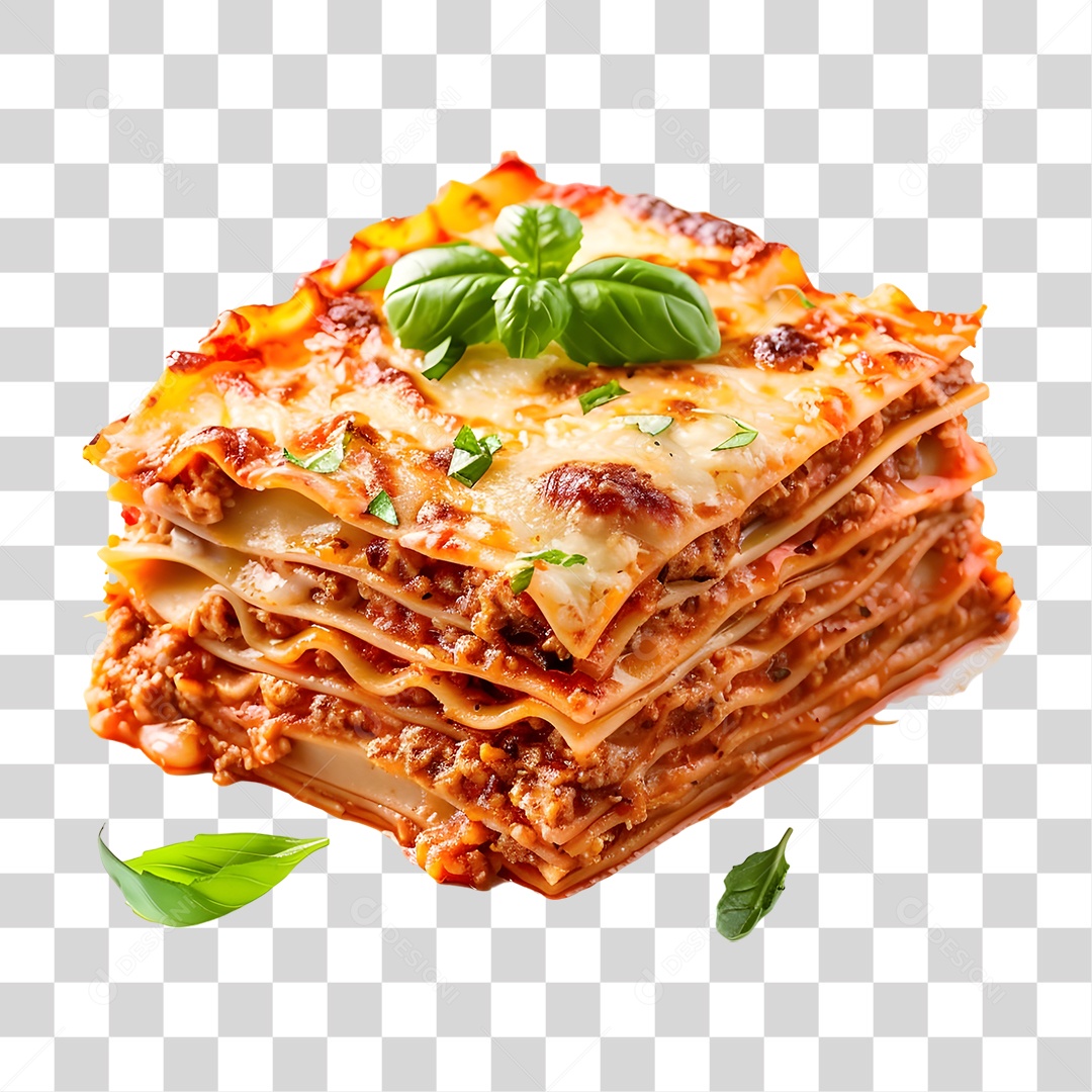 Fatia de Lasanha PNG Transparente