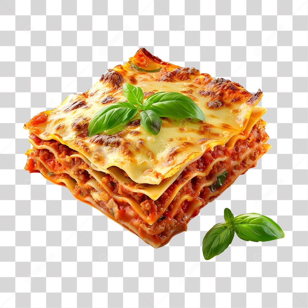 Fatia de Lasanha PNG Transparente