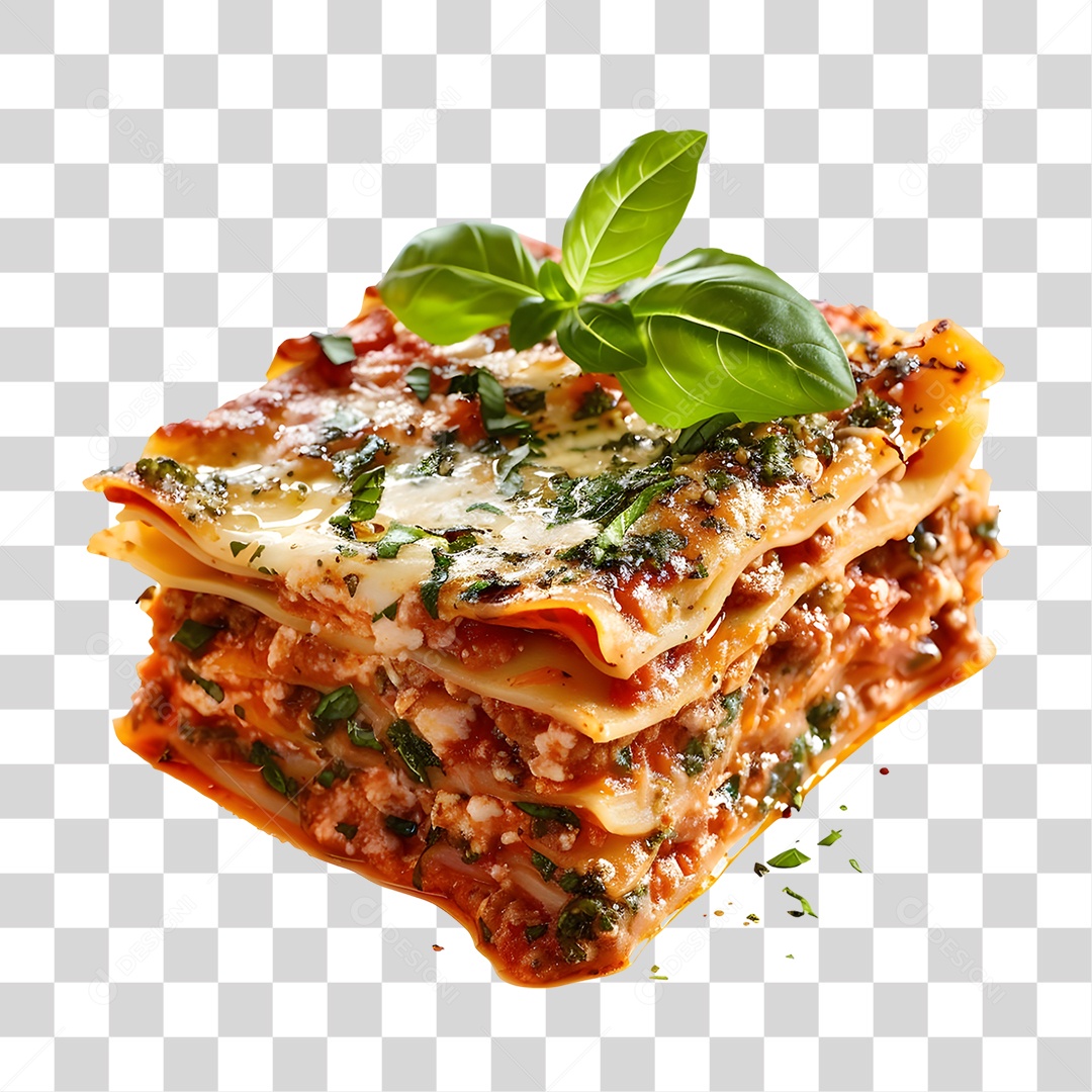 Fatia de Lasanha PNG Transparente