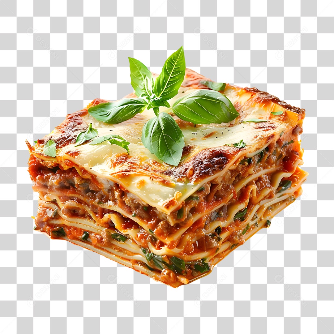 Fatia de Lasanha PNG Transparente