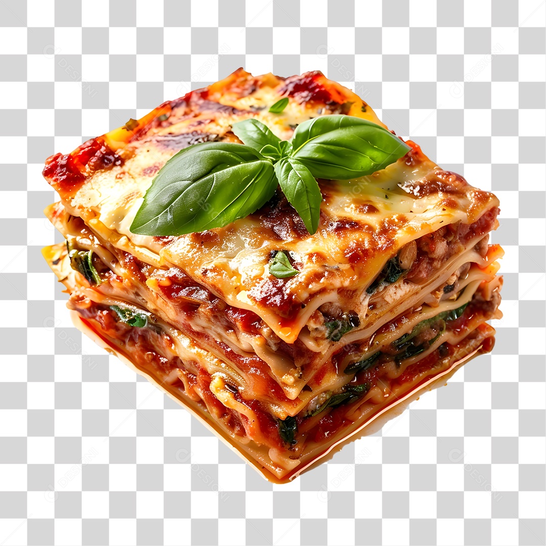 Fatia de Lasanha PNG Transparente
