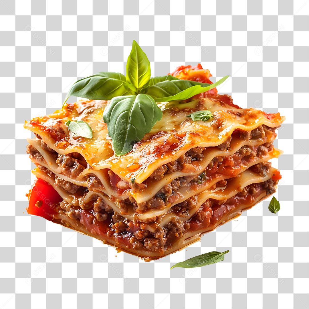Fatia de Lasanha PNG Transparente