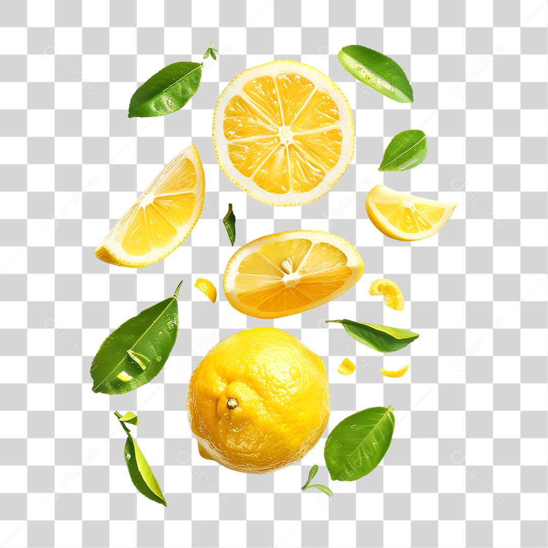 Rodelas de Limão PNG Transparente