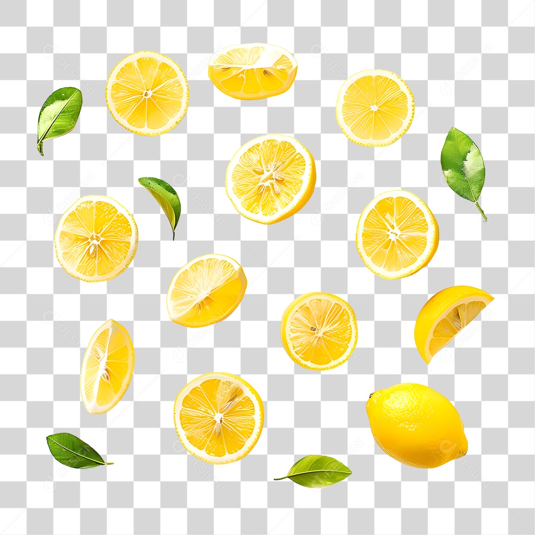 Rodelas de Limão PNG Transparente