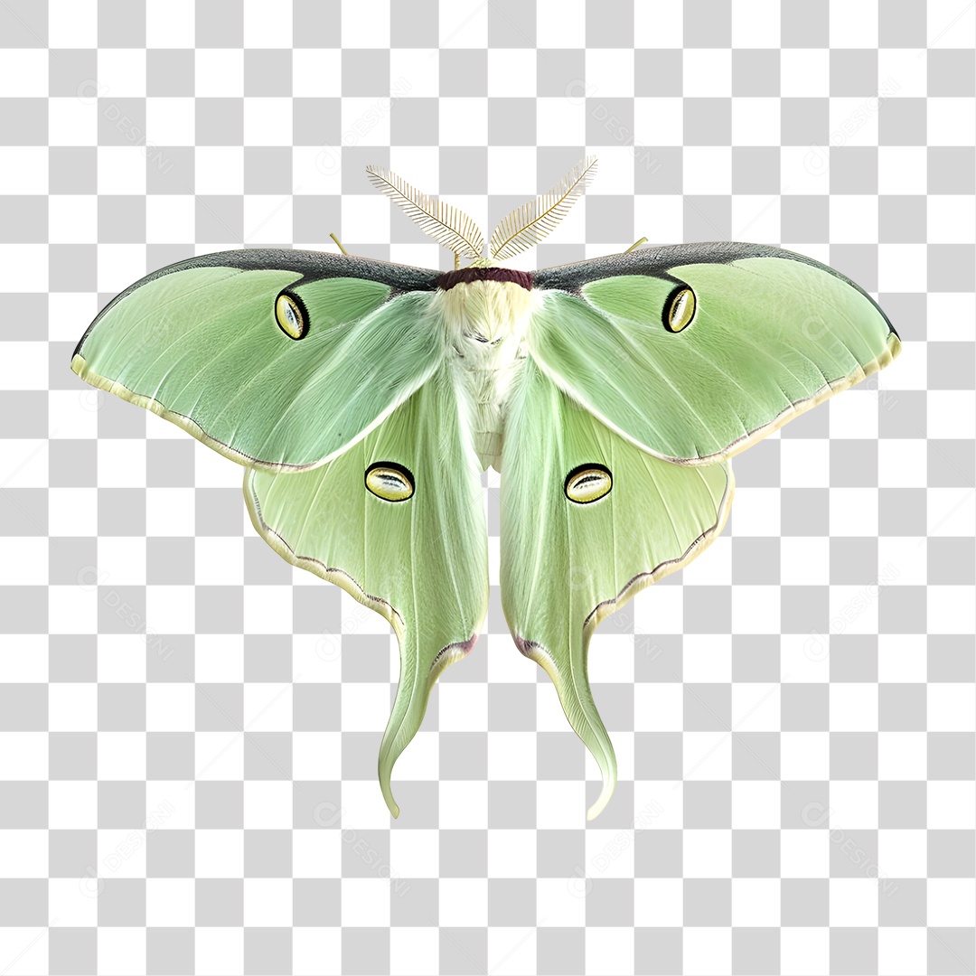 Mariposa Verde PNG Transparente