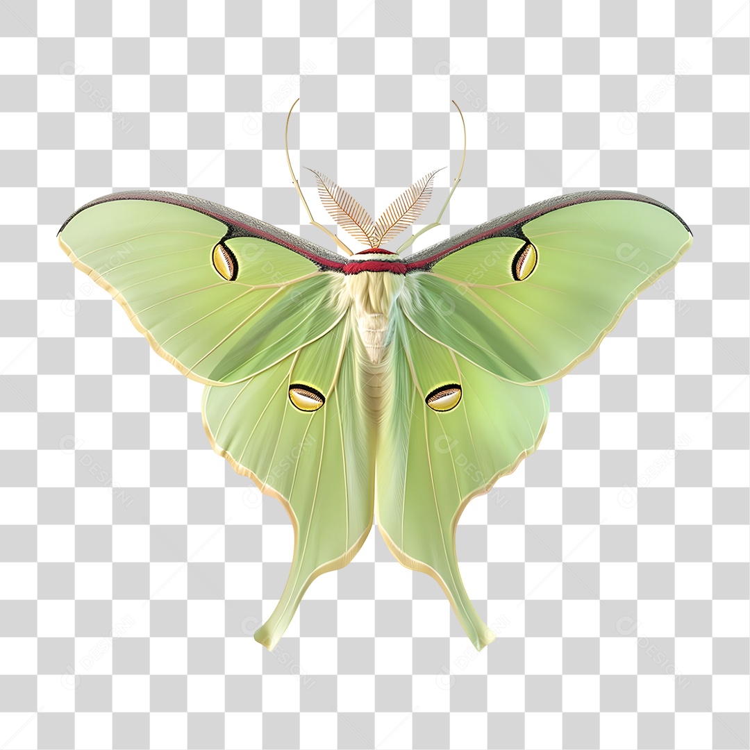 Mariposa Verde PNG Transparente