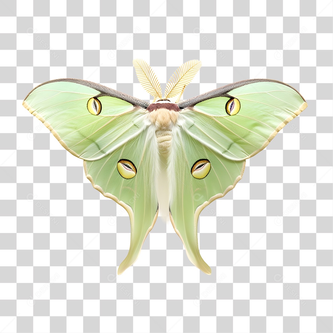 Mariposa Verde PNG Transparente