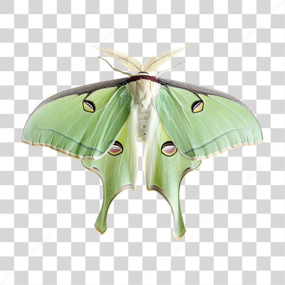 Mariposa Verde PNG Transparente