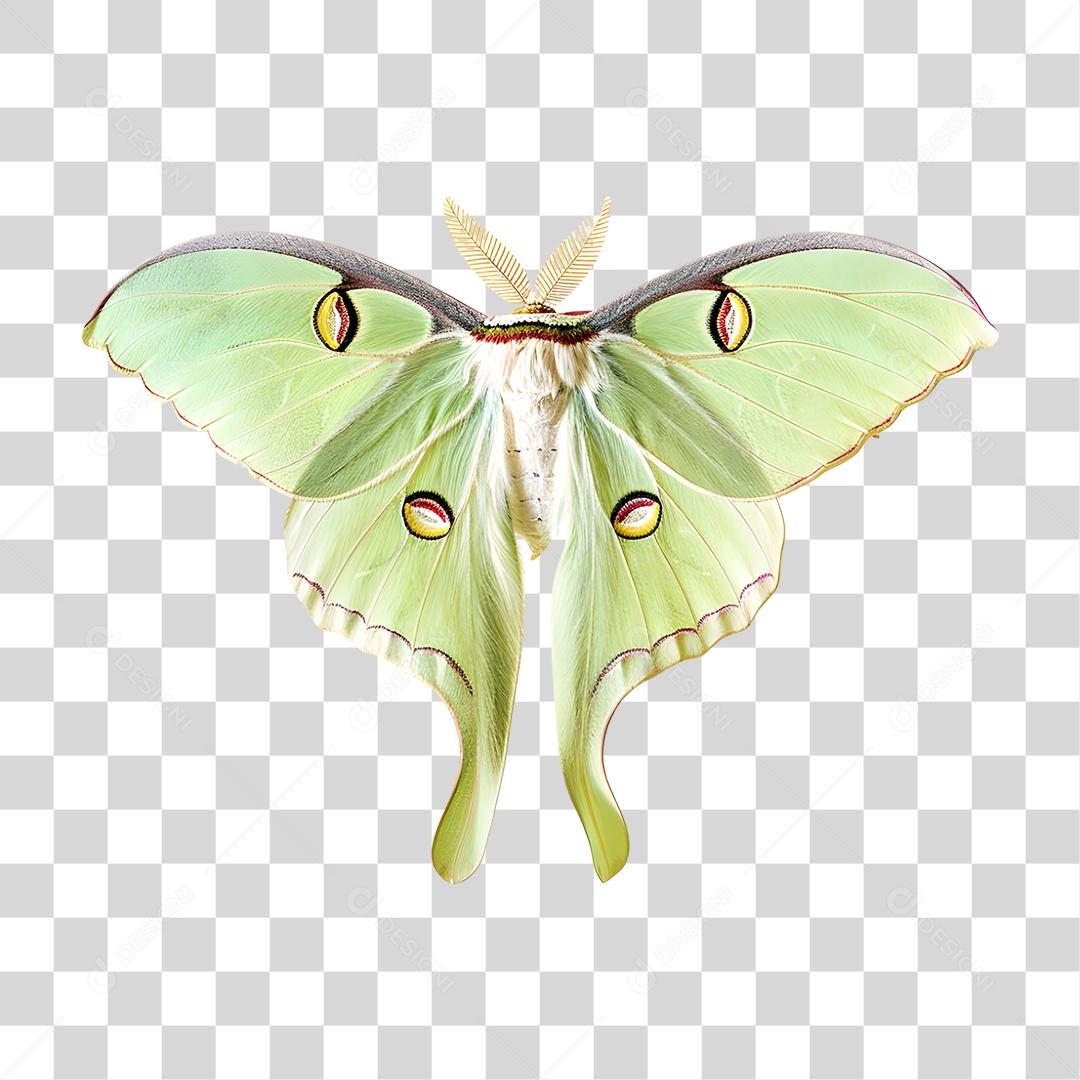 Mariposa Verde PNG Transparente