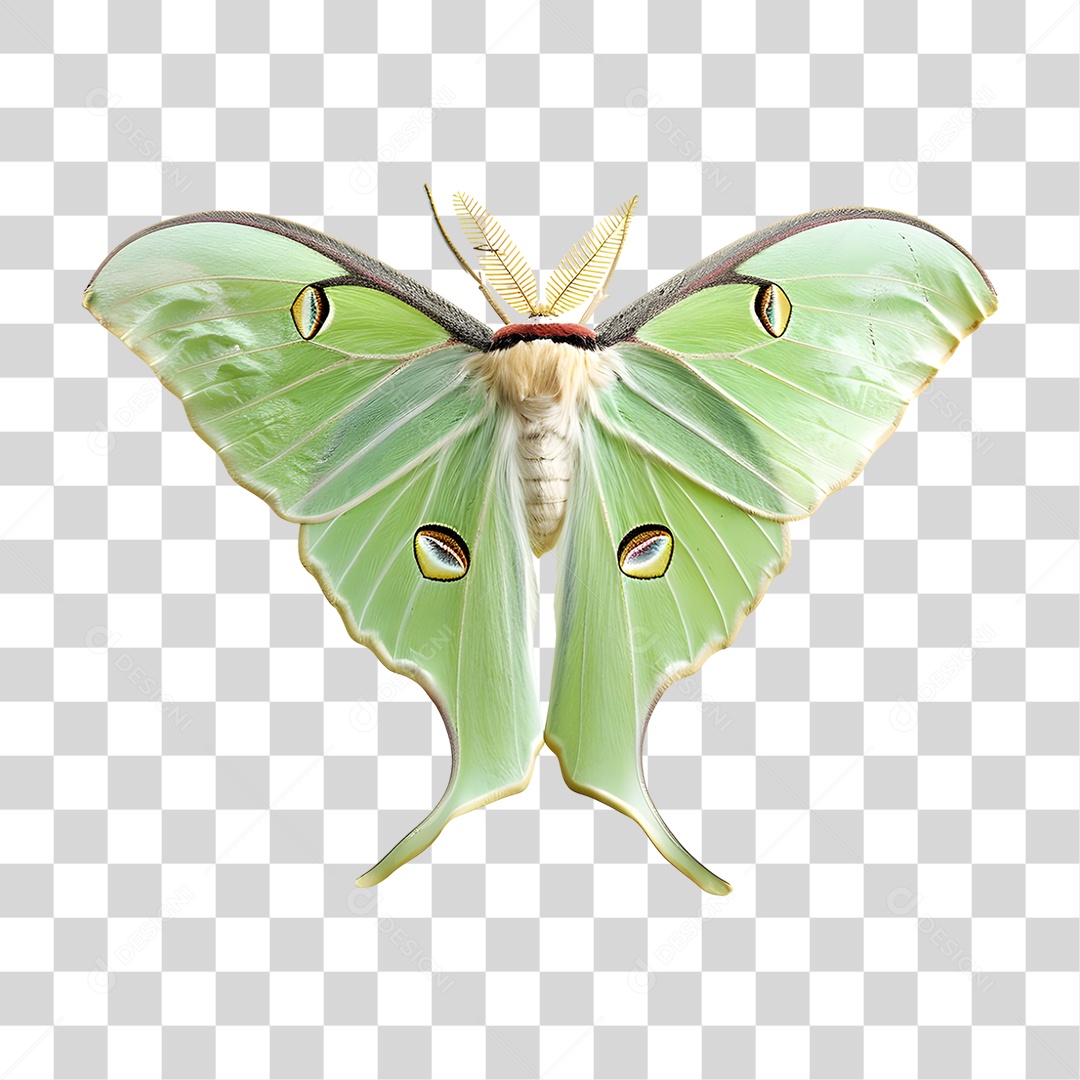 Mariposa Verde PNG Transparente