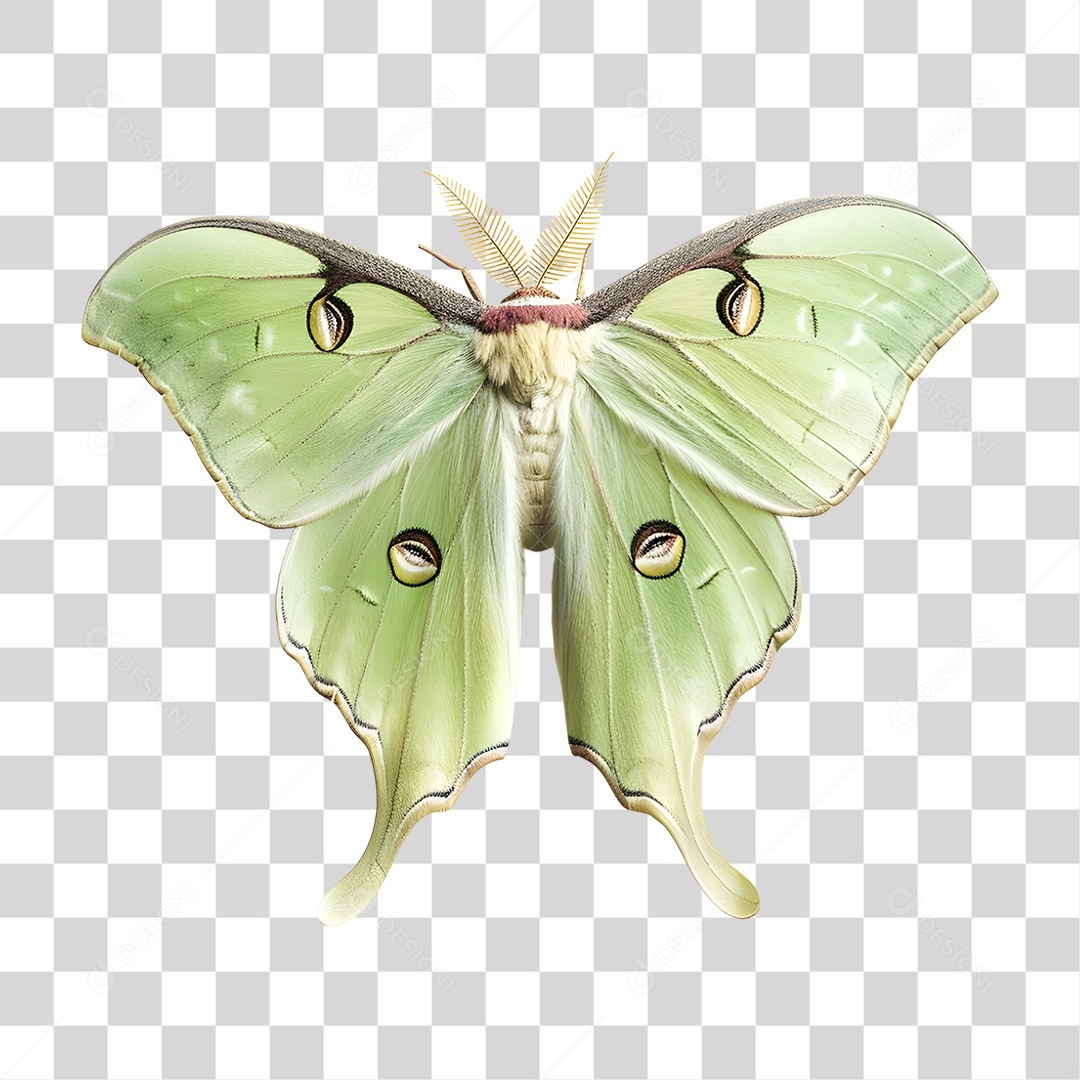 Mariposa Verde PNG Transparente