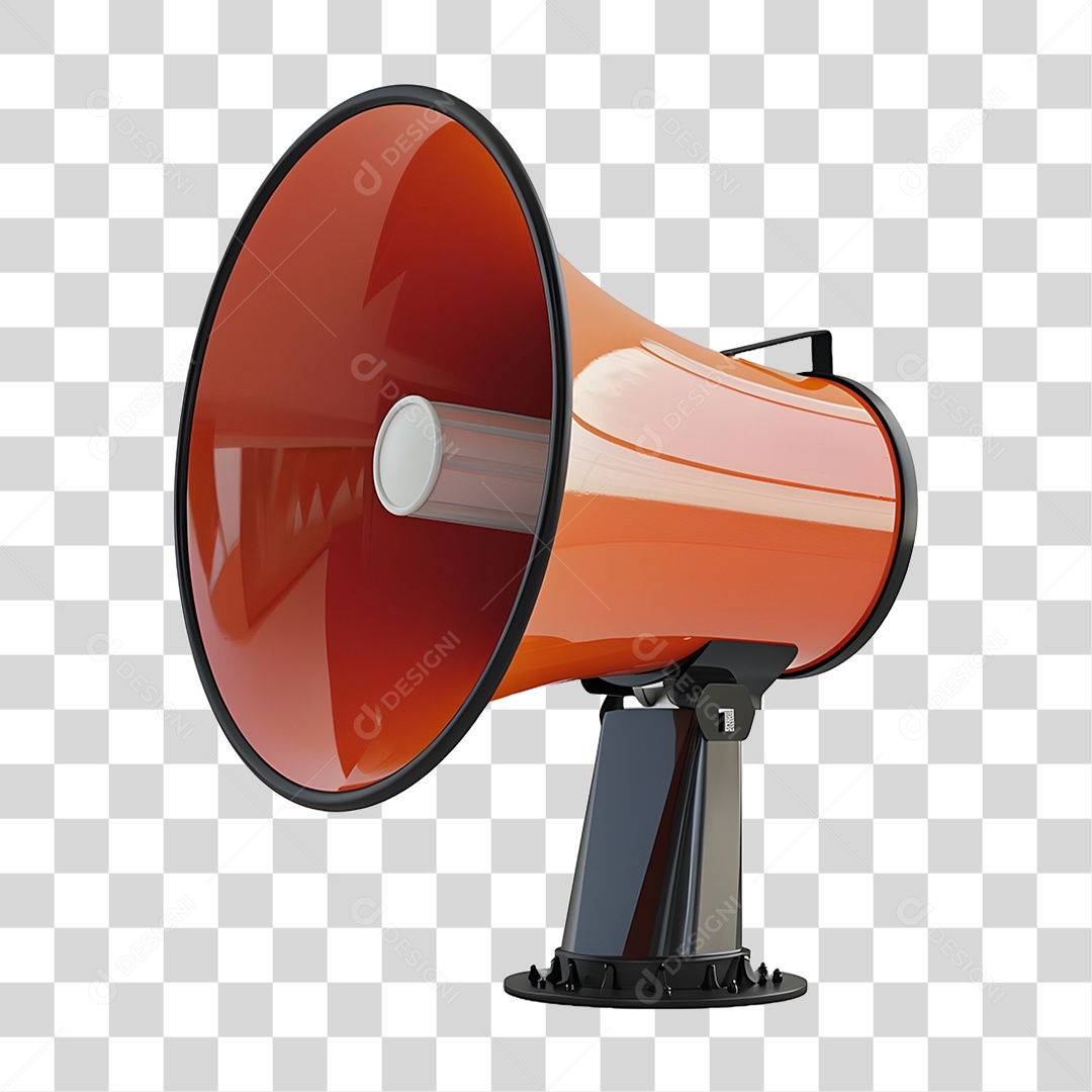 Megafone Alto Falante 3D PNG Transparente