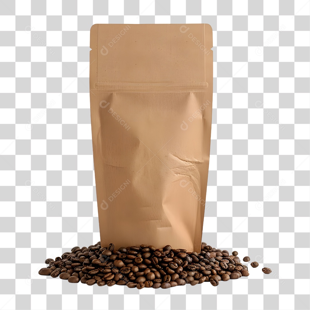 Pacote com Café PNG Transparente