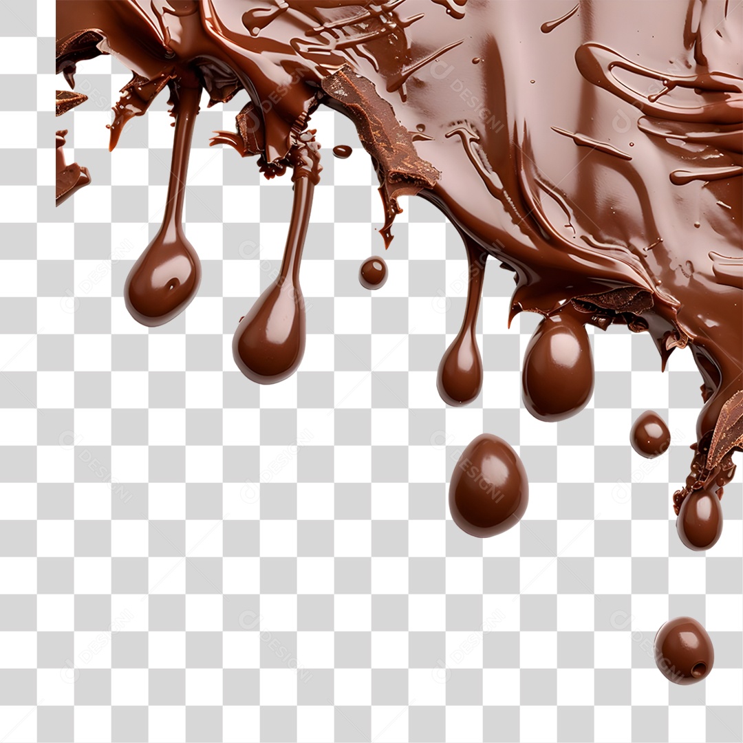 Calda de Chocolate PNG Transparente