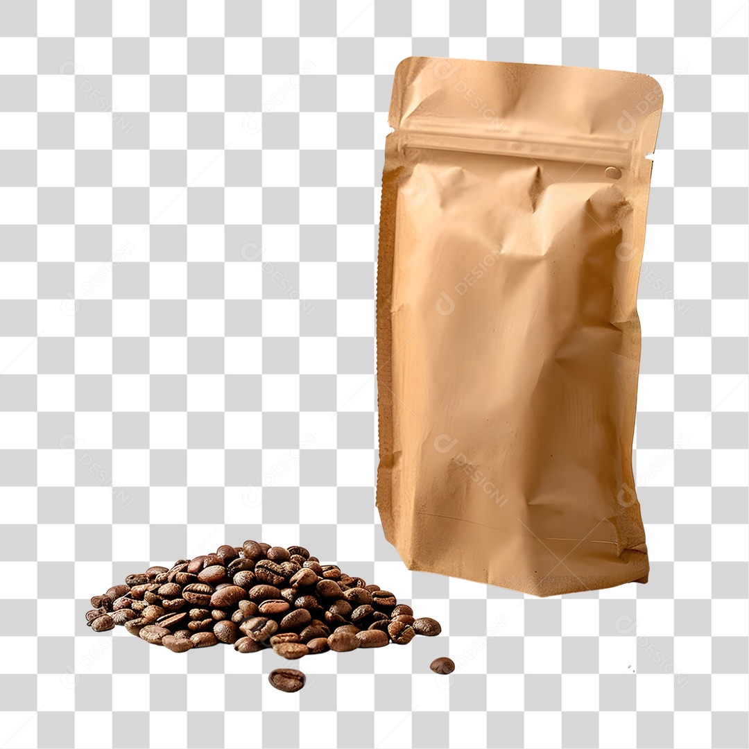 Pacote com Café PNG Transparente