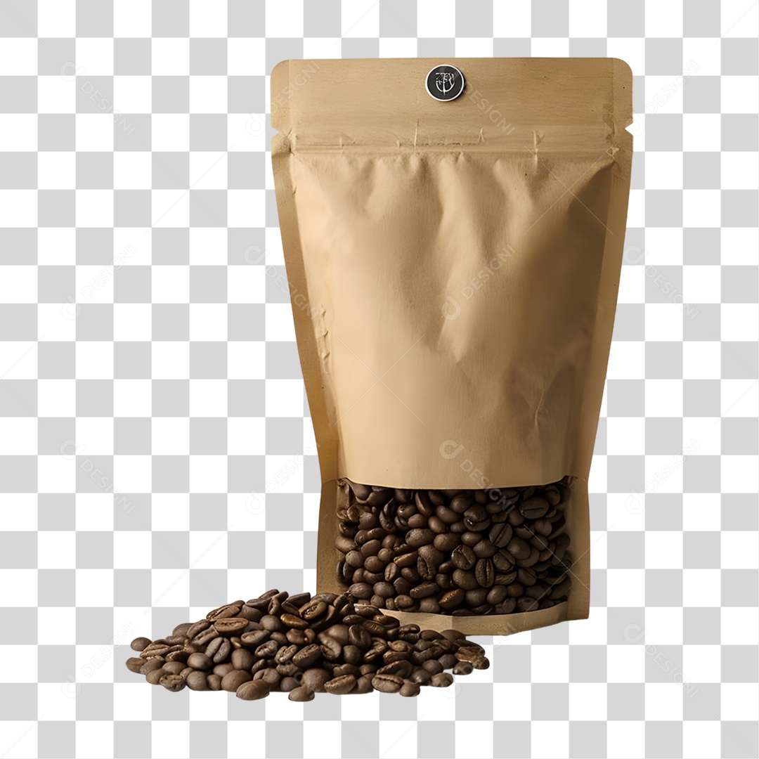 Pacote com Café PNG Transparente