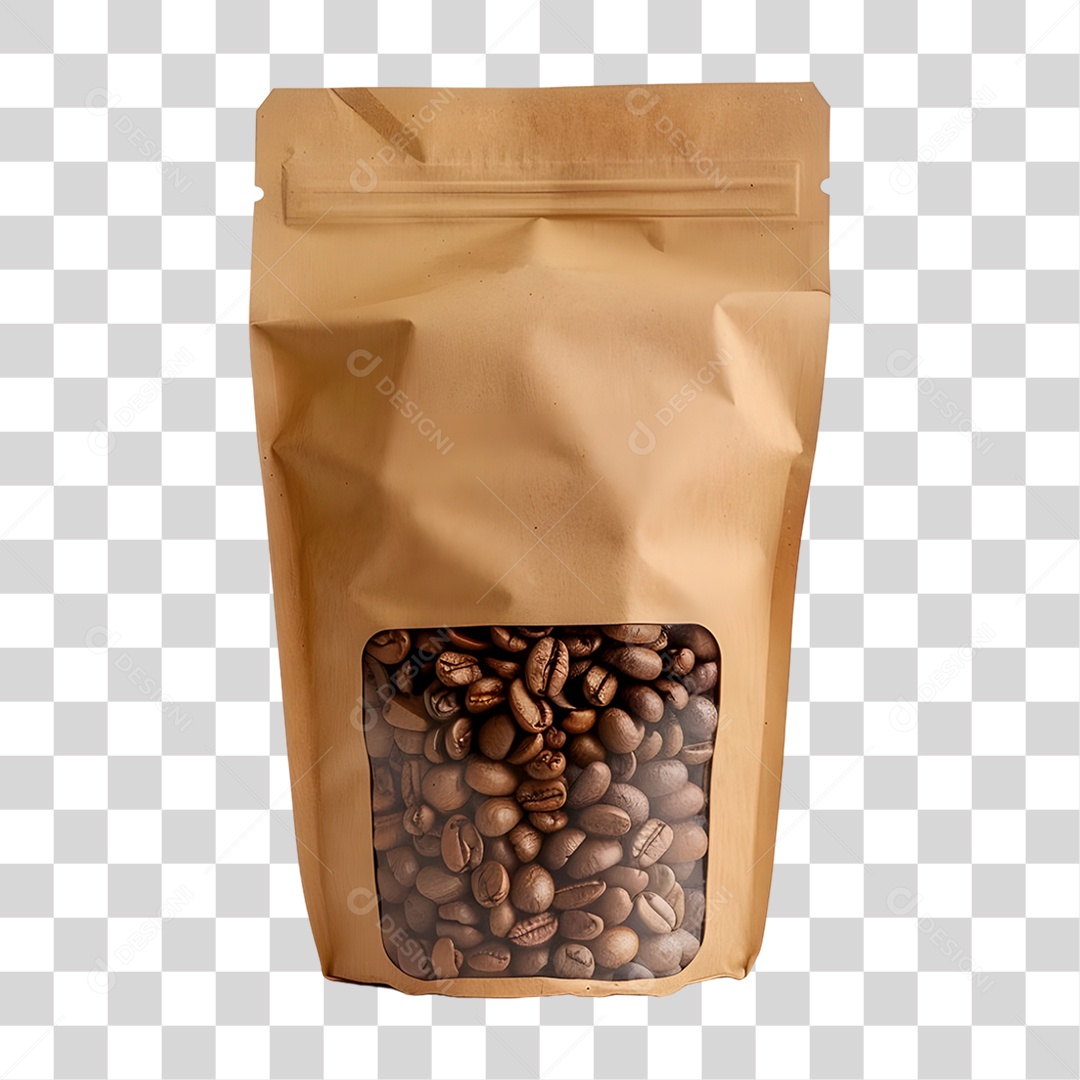 Pacote com Café PNG Transparente