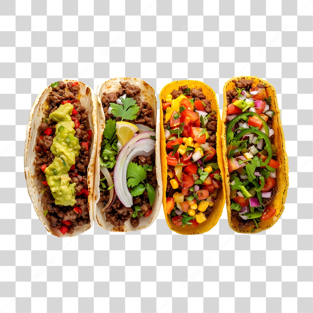 Tacos Recheados PNG Transparente