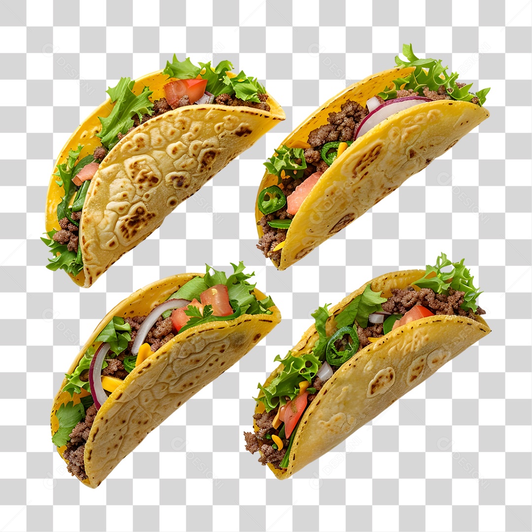 Tacos Recheados PNG Transparente