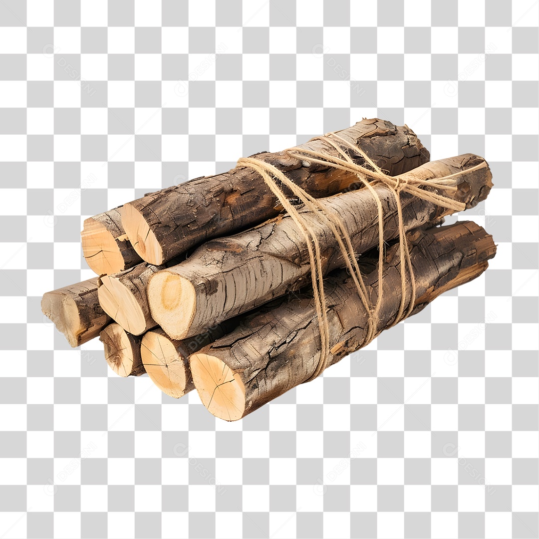 Pedaços de Madeira Lenha PNG Transparente