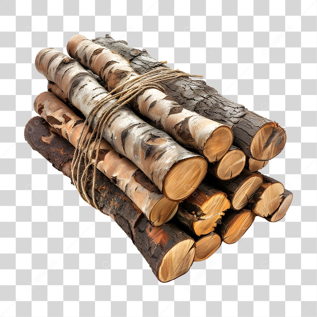 Pedaços de Madeira Lenha PNG Transparente