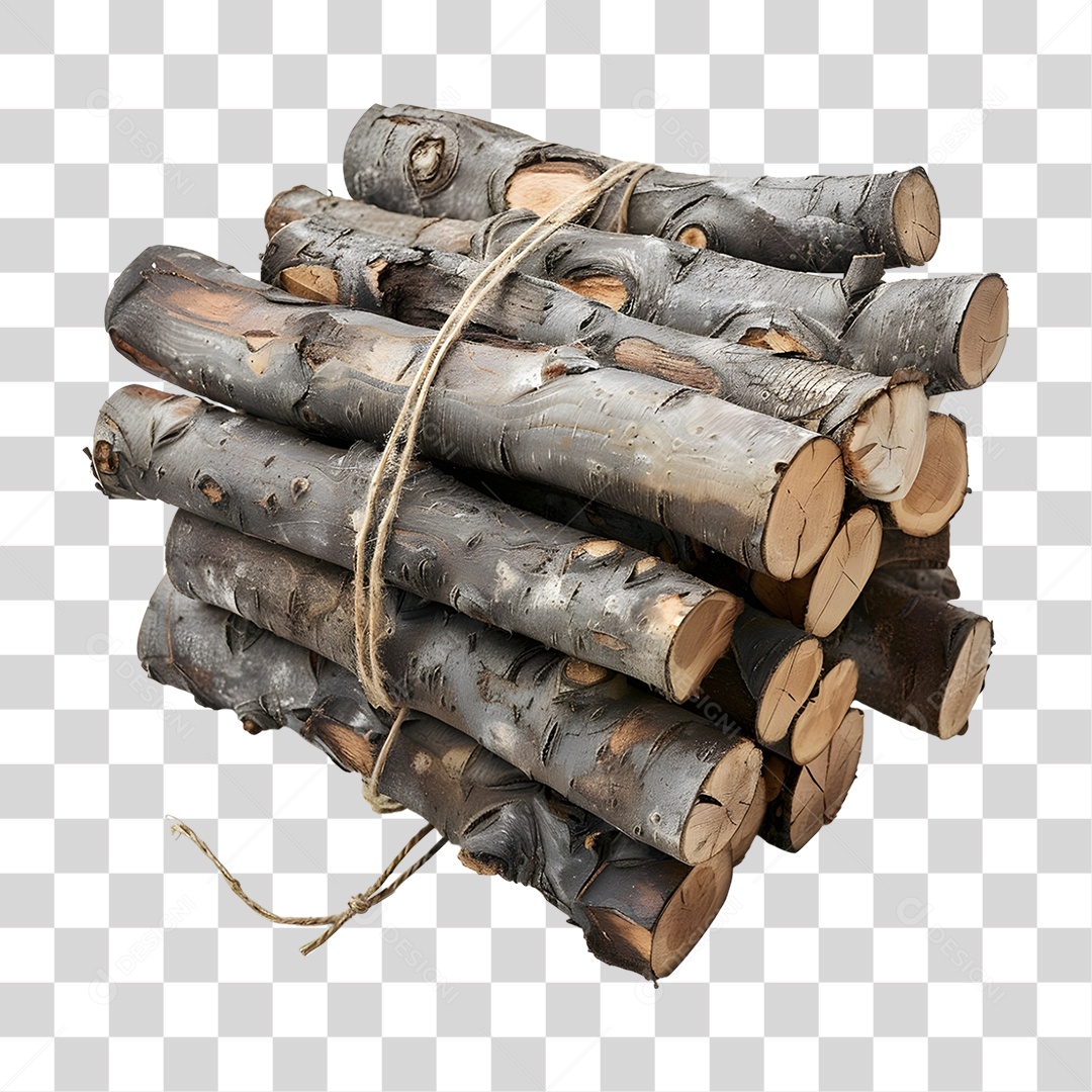 Pedaços de Madeira Lenha PNG Transparente