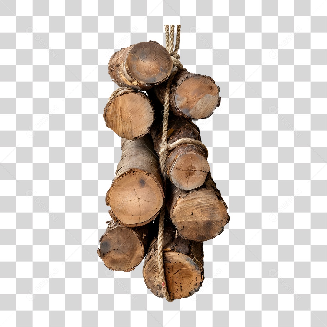 Pedaços de Madeira Lenha PNG Transparente