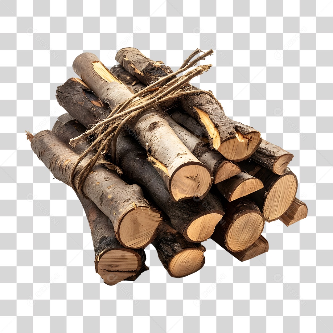 Pedaços de Madeira Lenha PNG Transparente