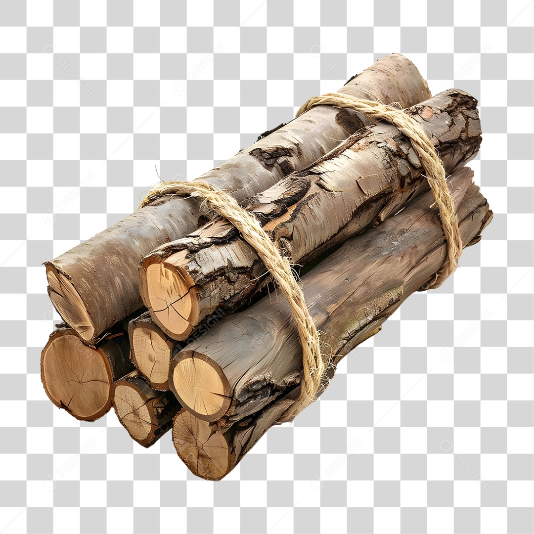 Pedaços de Madeira Lenha PNG Transparente
