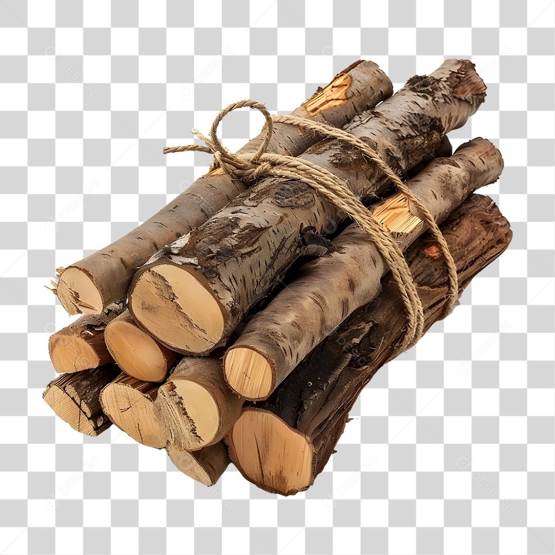 Pedaços de Madeira Lenha PNG Transparente