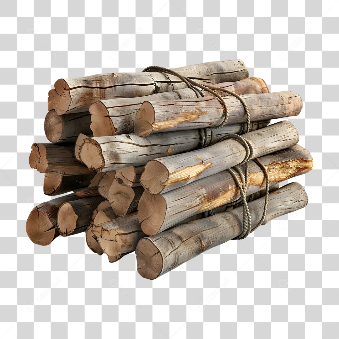 Pedaços de Madeira Lenha PNG Transparente