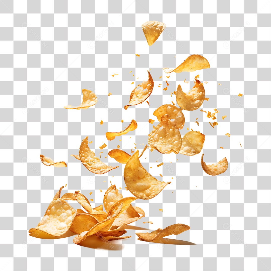Porção de Batatas Fritas PNG Transparente