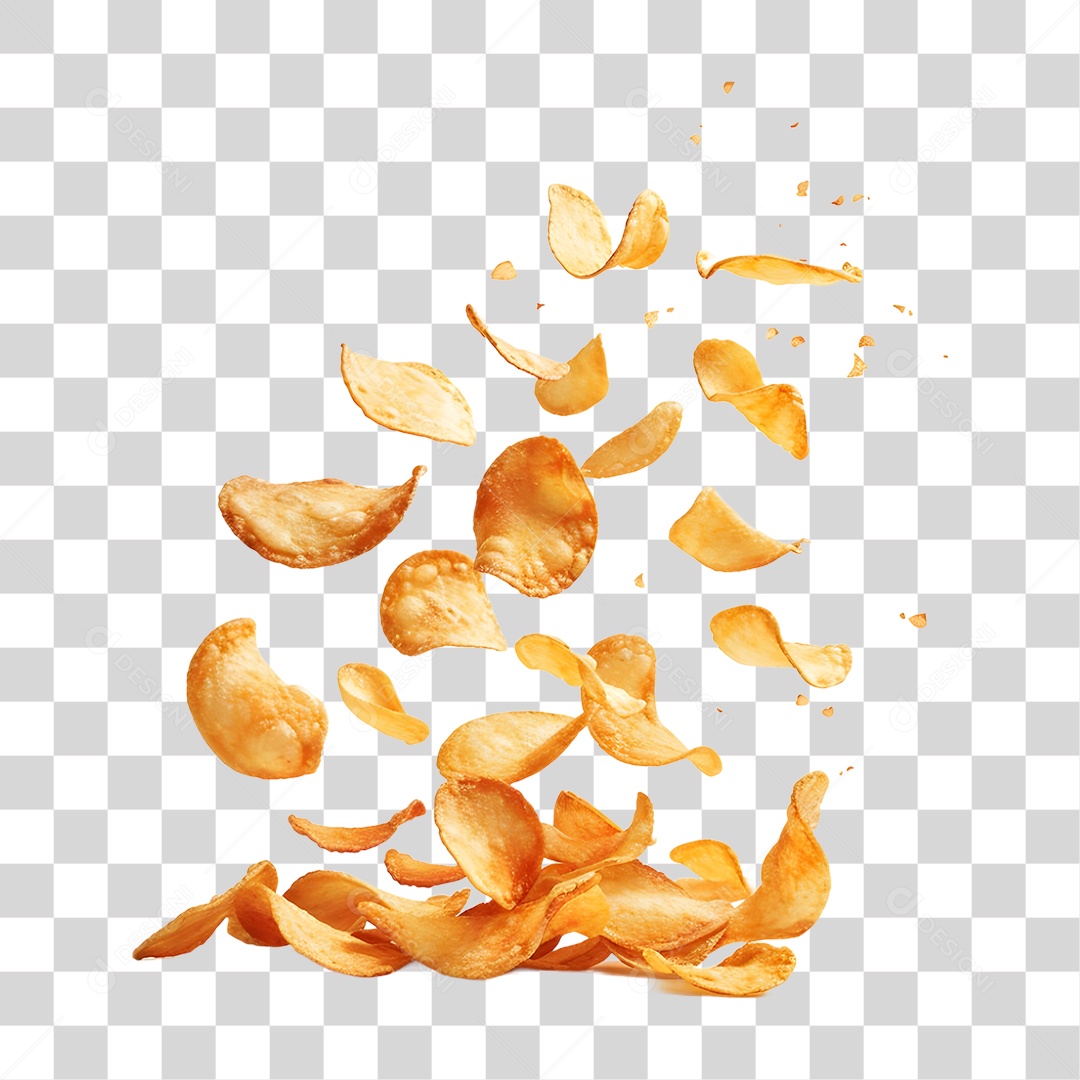 Porção de Batatas Fritas PNG Transparente