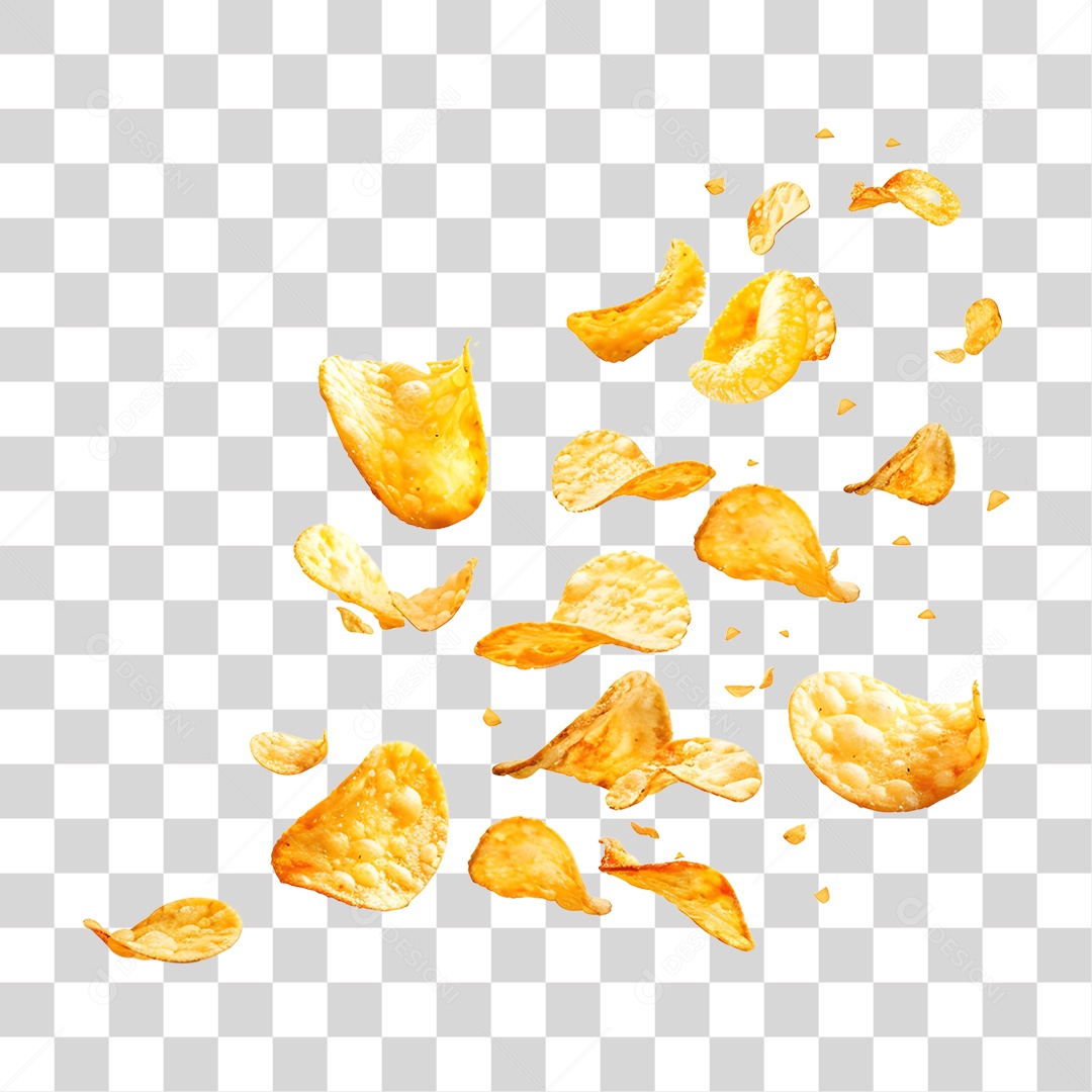Porção de Batatas Fritas PNG Transparente