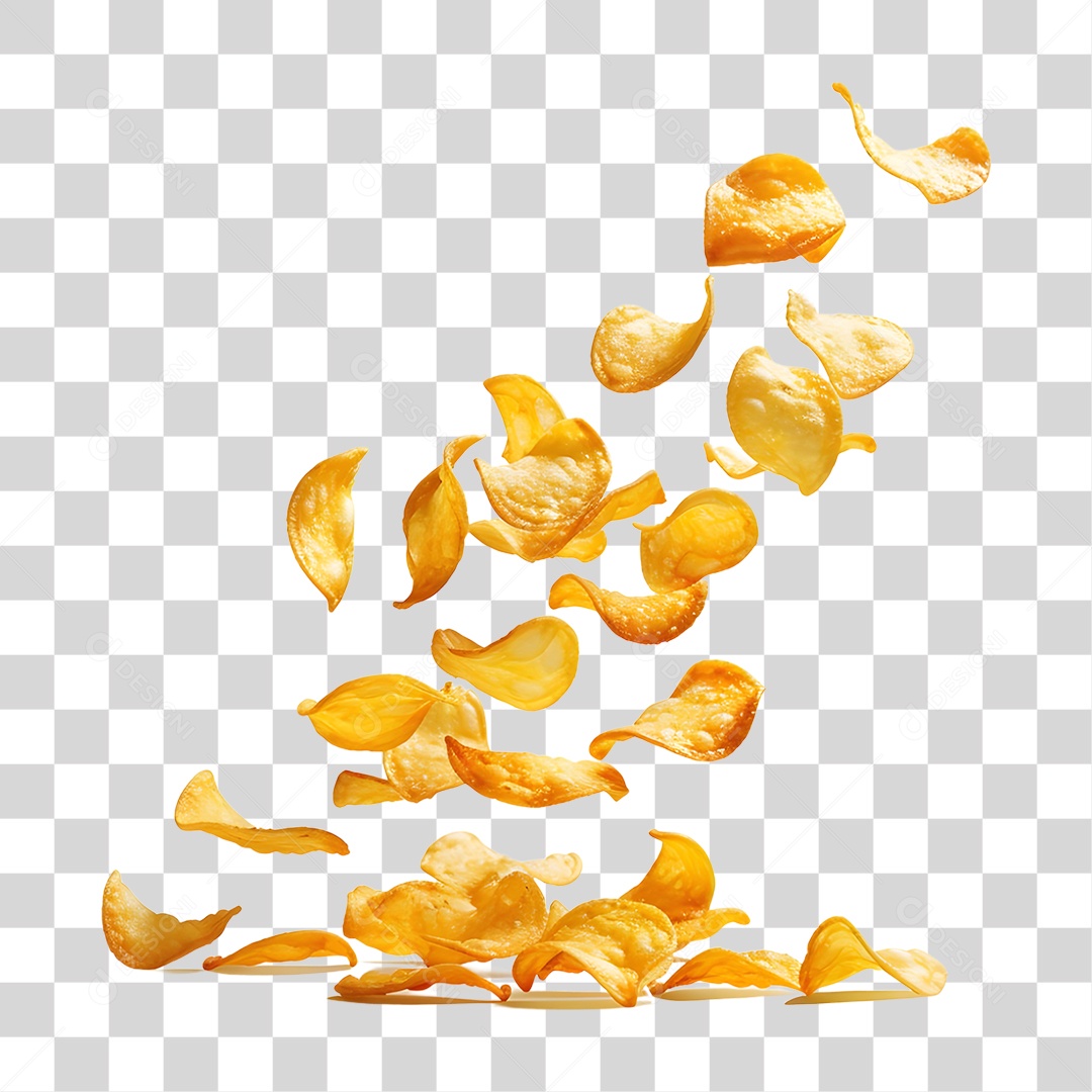 Porção de Batatas Fritas PNG Transparente