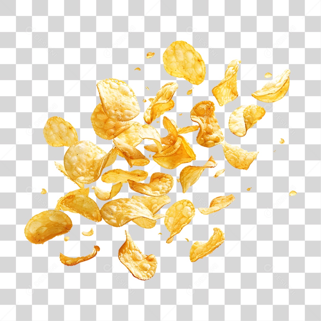 Porção de Batatas Fritas PNG Transparente