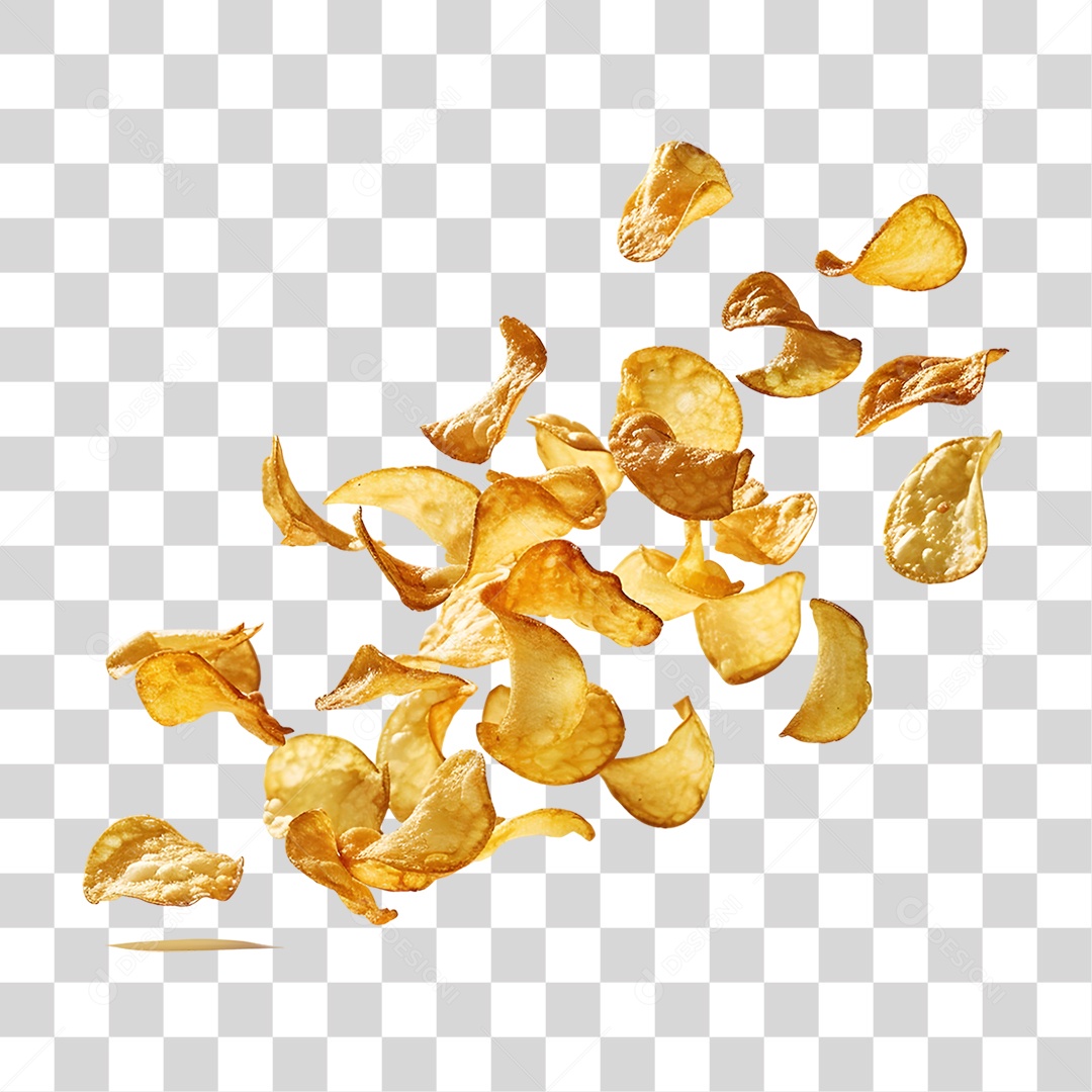 Porção de Batatas Fritas PNG Transparente