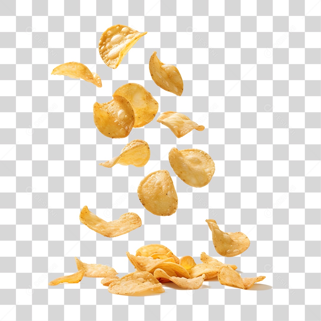 Porção de Batatas Fritas PNG Transparente