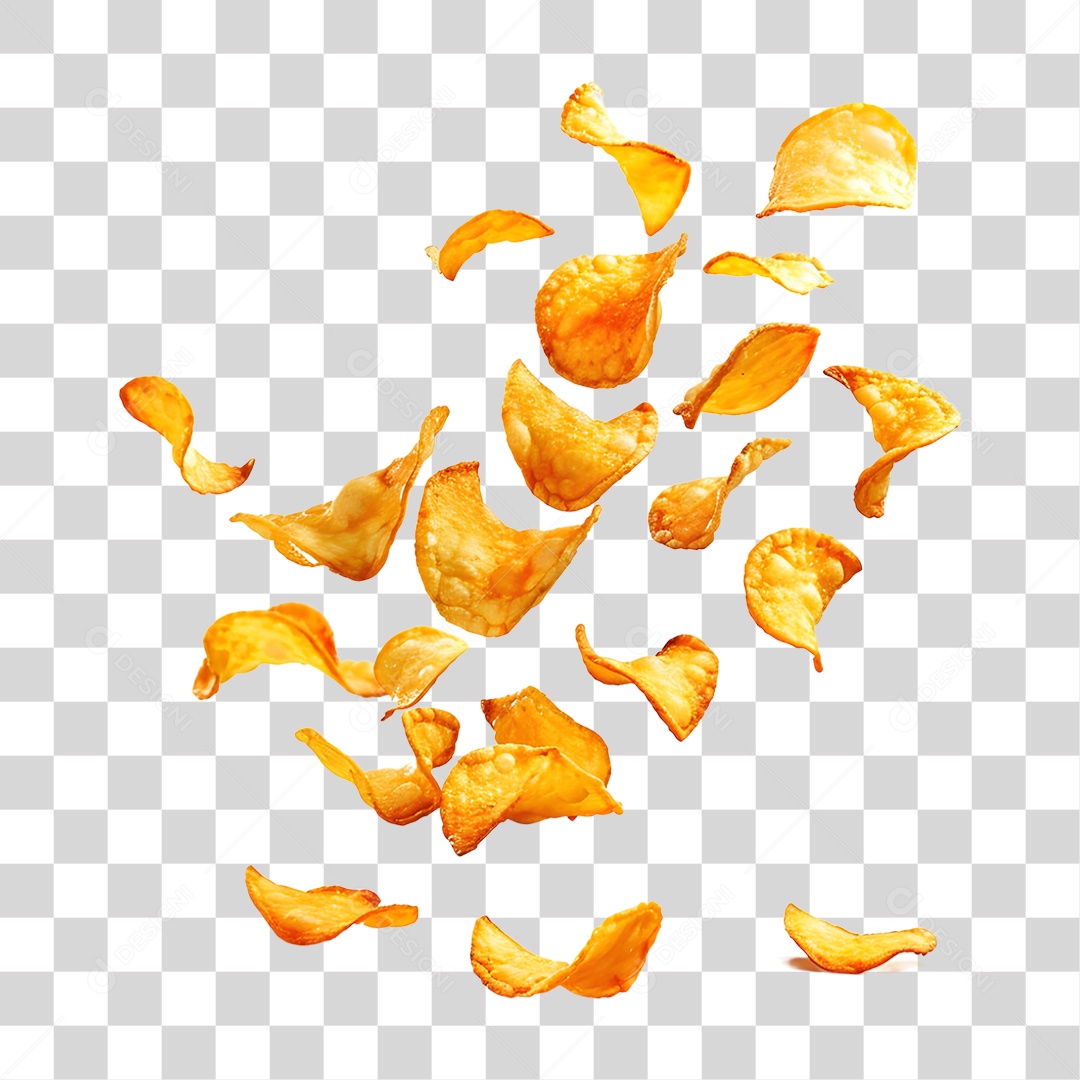 Porção de Batatas Fritas PNG Transparente