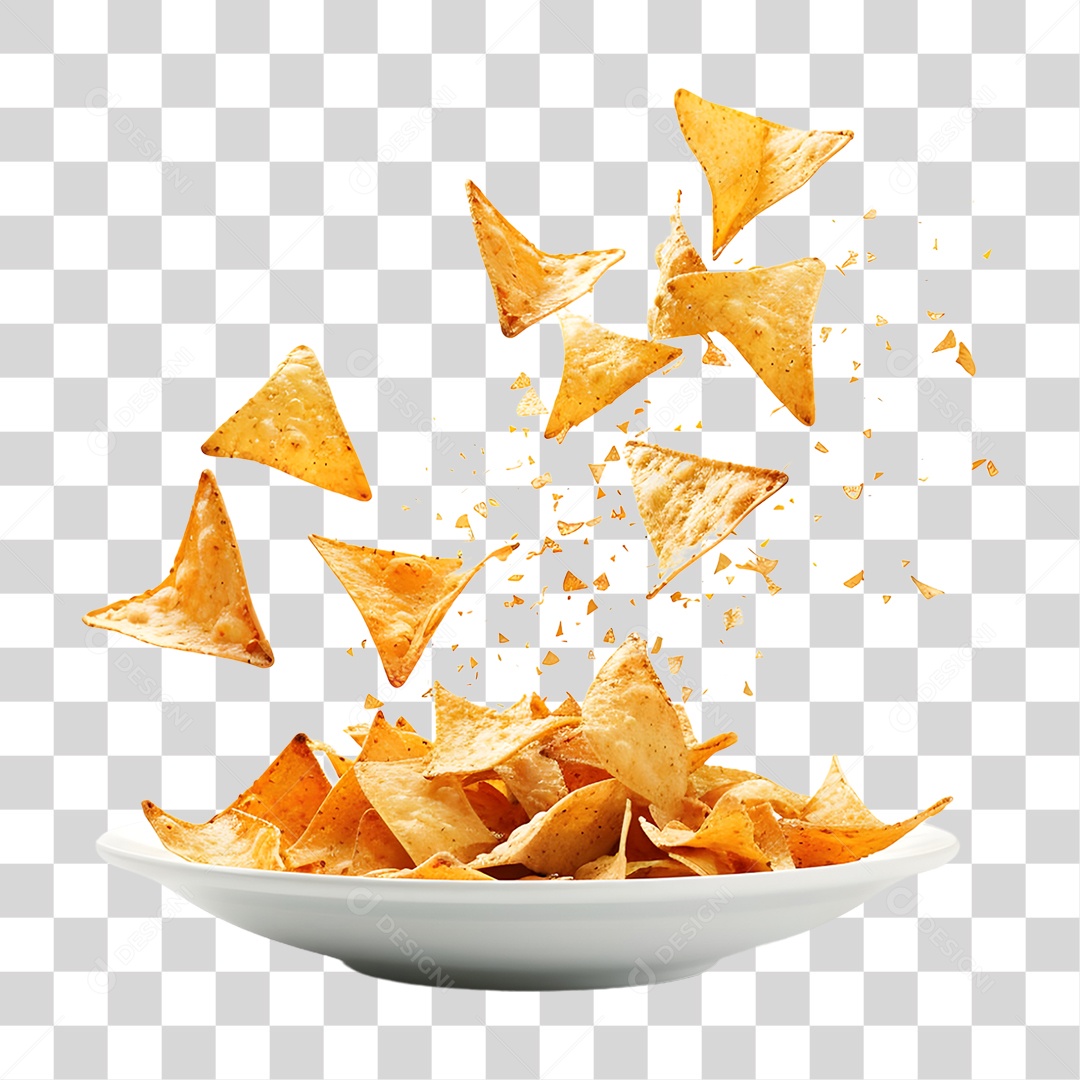 Nachos Recheados Prato Mexicano PNG Transparente