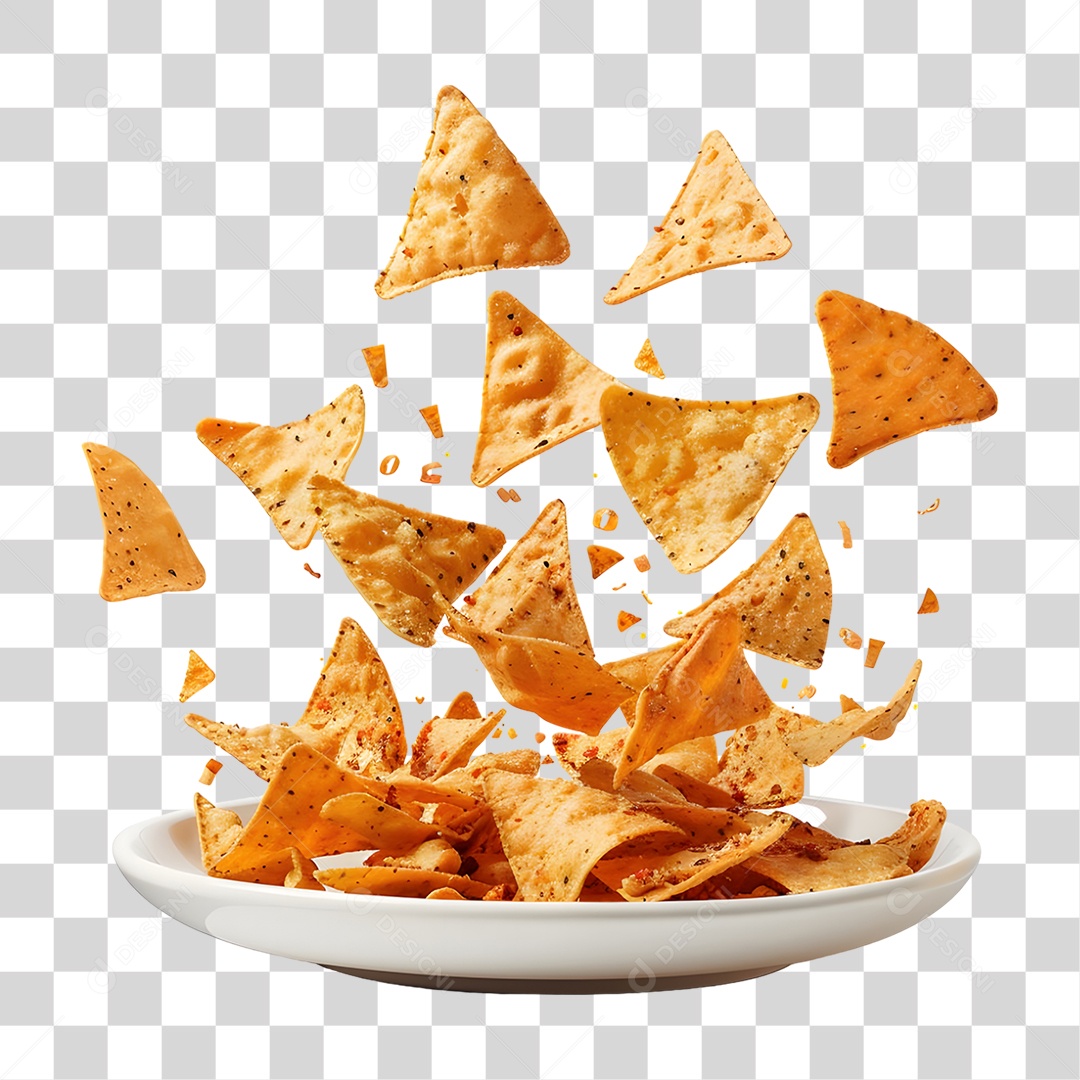 Nachos Recheados Prato Mexicano PNG Transparente