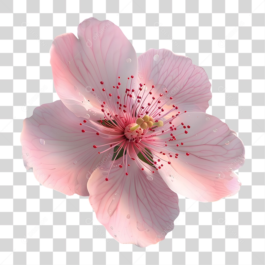 Flor Rosa PNG Transparente