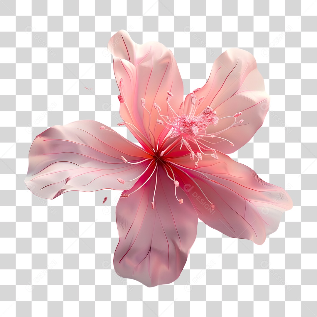 Flor Rosa PNG Transparente