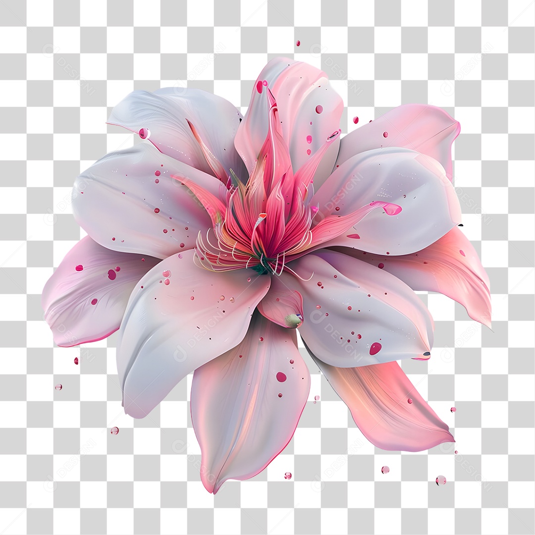 Flor Rosa PNG Transparente