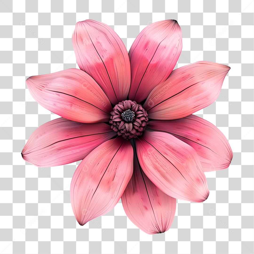 Flor Rosa PNG Transparente