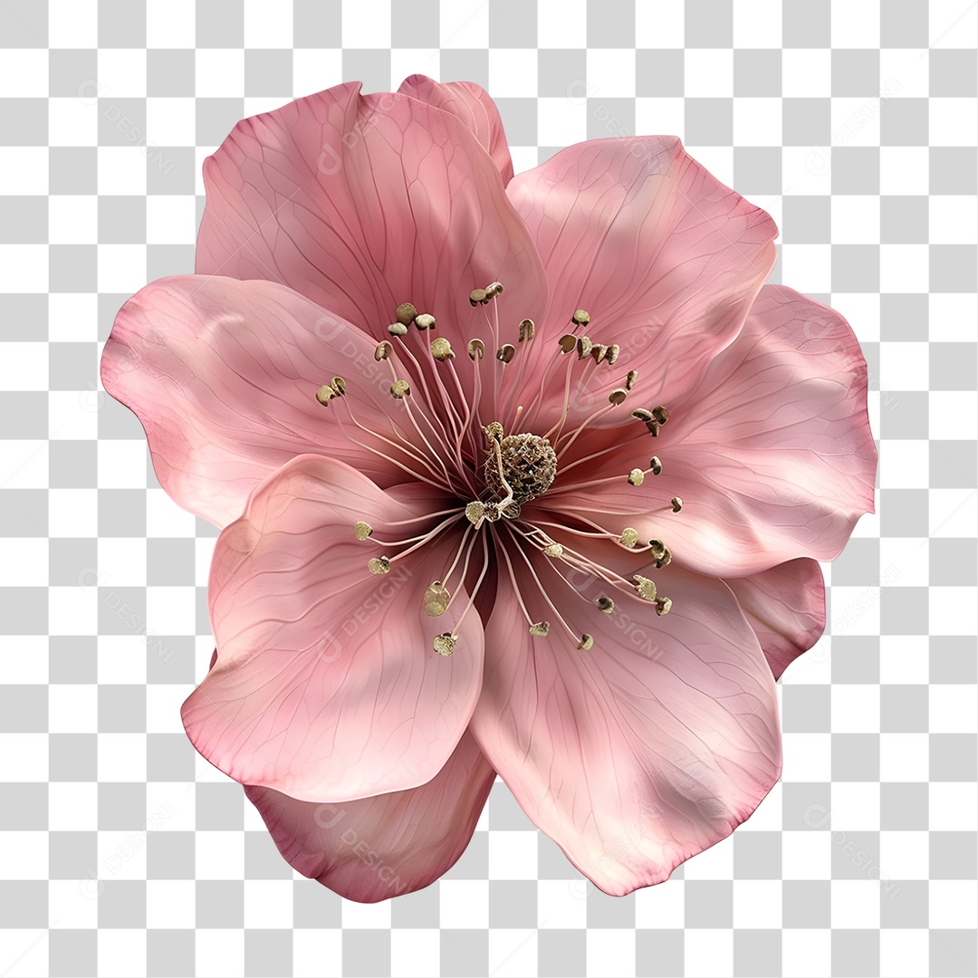 Flor Rosa PNG Transparente