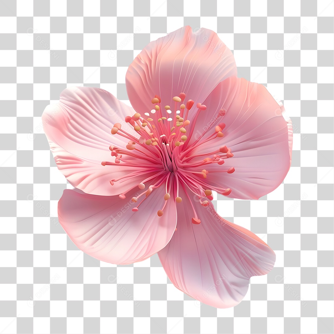 Flor Rosa PNG Transparente