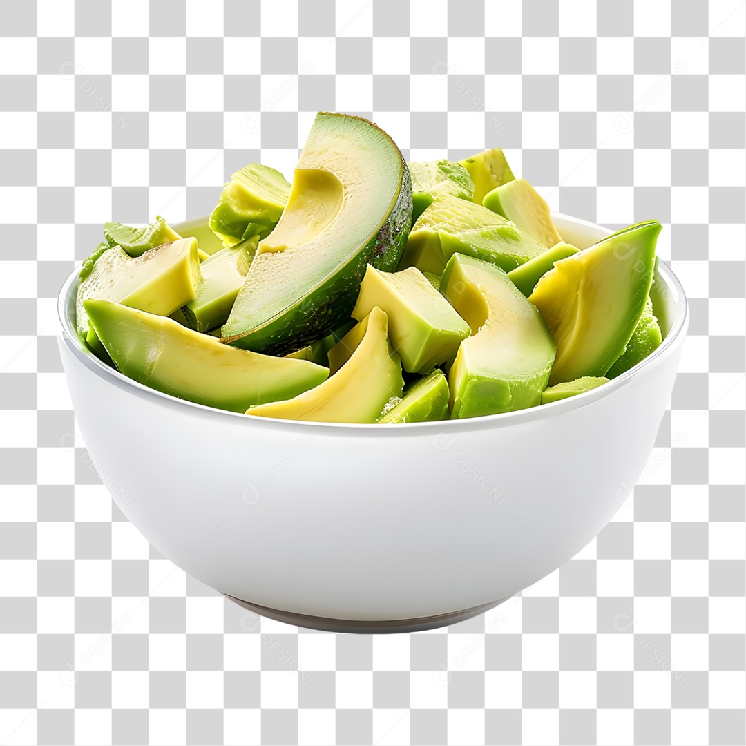 Vasilha com Abacate PNG Transparente