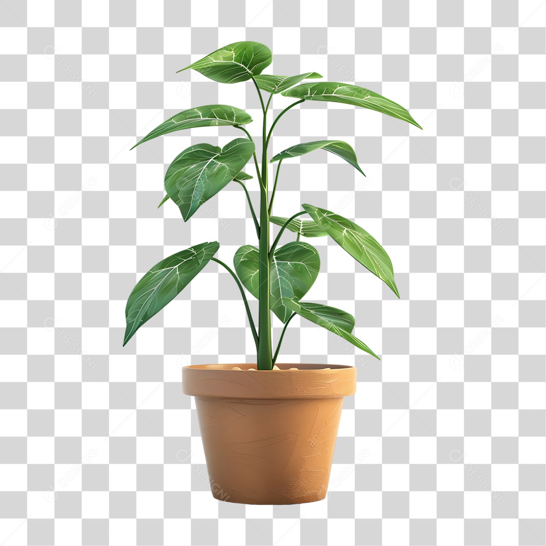 Muda de Planta em Vazo PNG Transparente